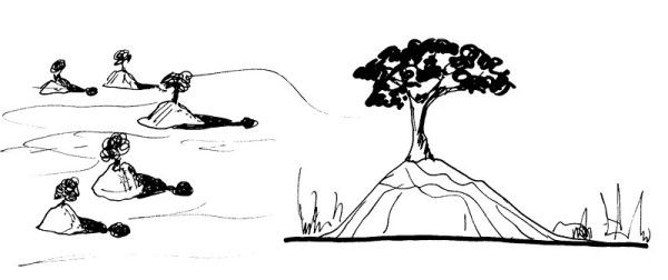 Bäume in Termiten Hügeln, 1985