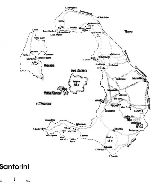 Die Kykladen Insel Santorini
