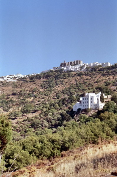 Auf dem Weg zum Kloster Apokalypse auf Patmos, Juni 1991