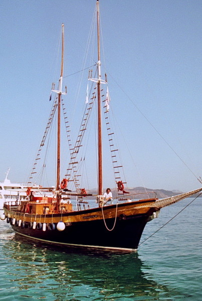Die Caldera Tour, unser Schiff, 23.6.1996
