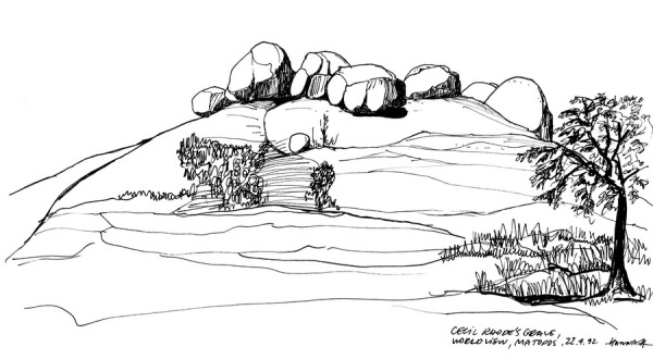 View of the World mit dem Grab von Cecil Rhodes