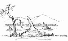 Termitenhügel bei der Vingerklip Lodge, 19.9.1999